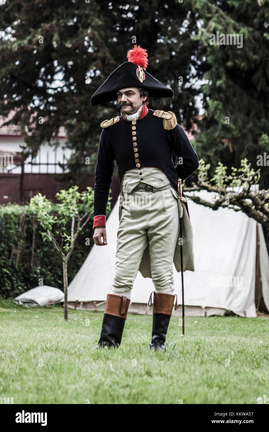 Porträt eines Kapitäns der napoleonischen Armee Stockfoto