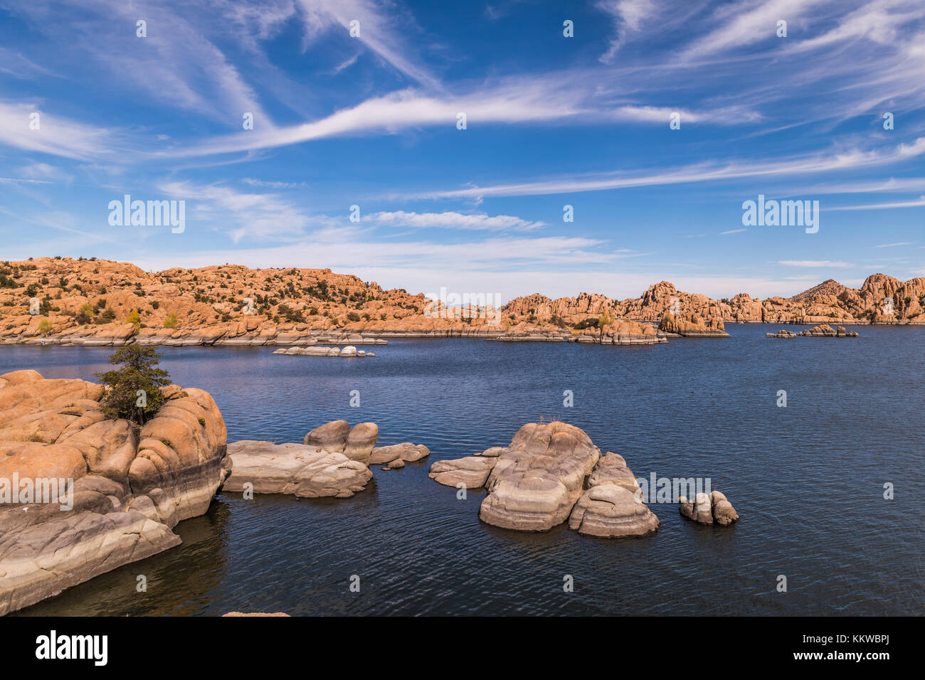 Granite Dells in Watson Lake in Prescott, Arizona Stockfoto