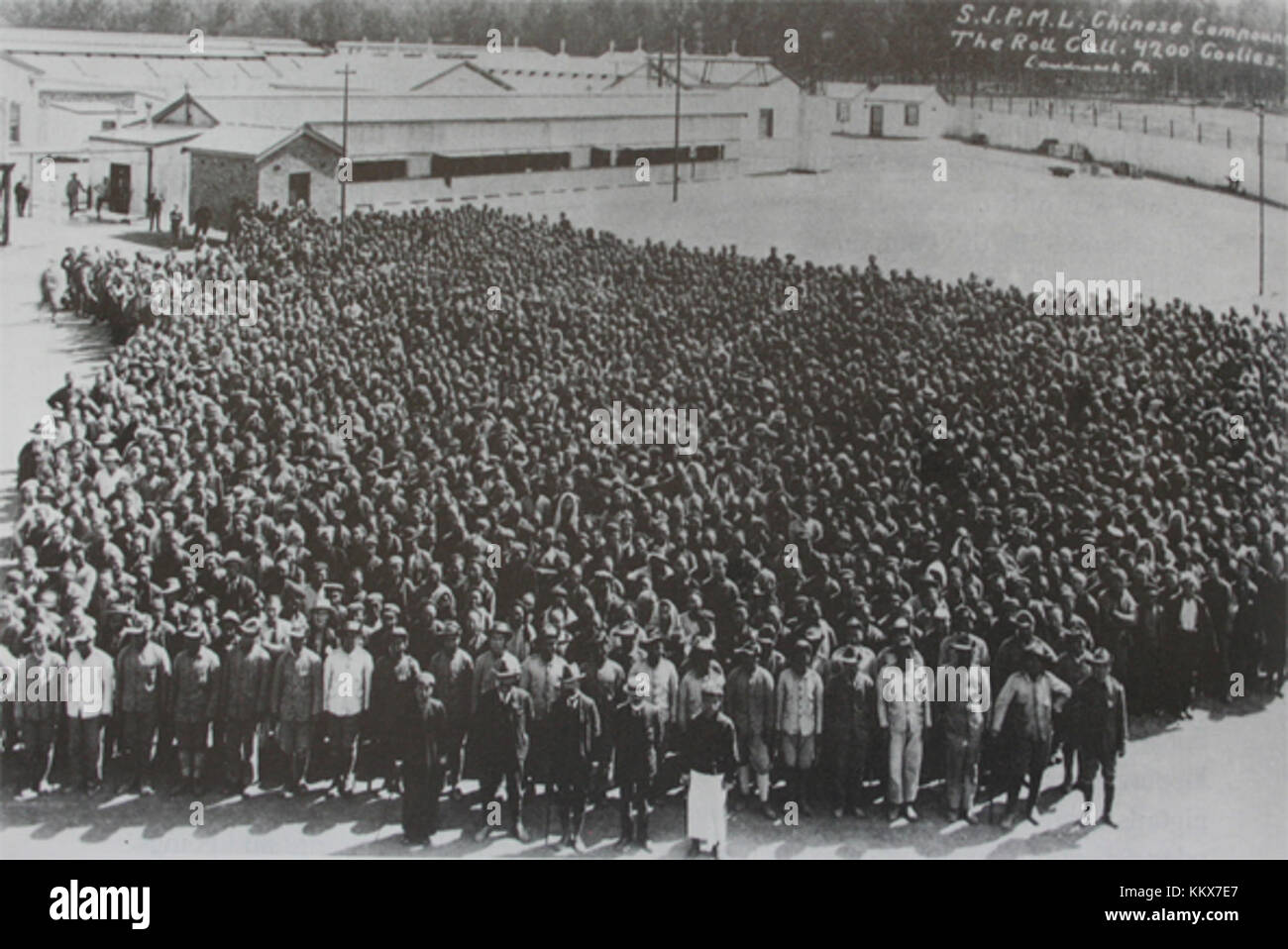 Chinesische Bergbauarbeiter in Südafrika waren im späten 19. Und frühen 20. Jahrhundert eine bedeutende Erwerbsbevölkerung im Bergbau und trugen zur industriellen Entwicklung des Landes bei. Stockfoto