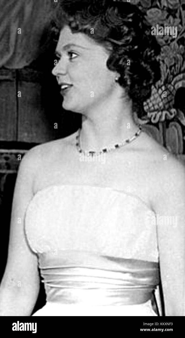 Ein Porträt der Prinzessin Birgitta von Hohenzollern, aufgenommen während ihrer Hochzeit mit Prinz Johann Georg von Hohenzollern im Jahr 1961. Stockfoto