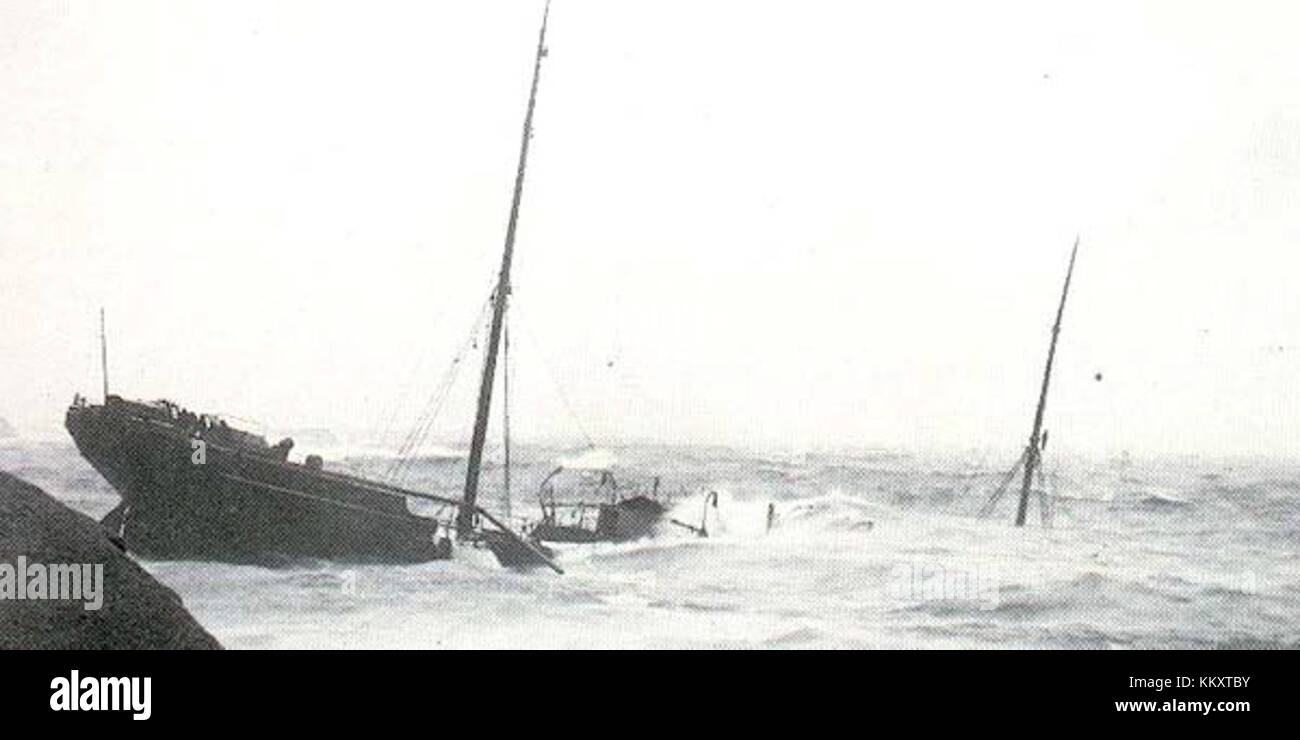 Der Begriff "Maori-Untergang" könnte sich auf einen tragischen Seeunfall beziehen, bei dem es um den Untergang eines Schiffes oder Schiffes geht, das nach dem Volk der Maori benannt ist. Das Ereignis hat wahrscheinlich historische Bedeutung im Zusammenhang mit der Maori-Kultur oder der neuseeländischen maritimen Geschichte. Stockfoto