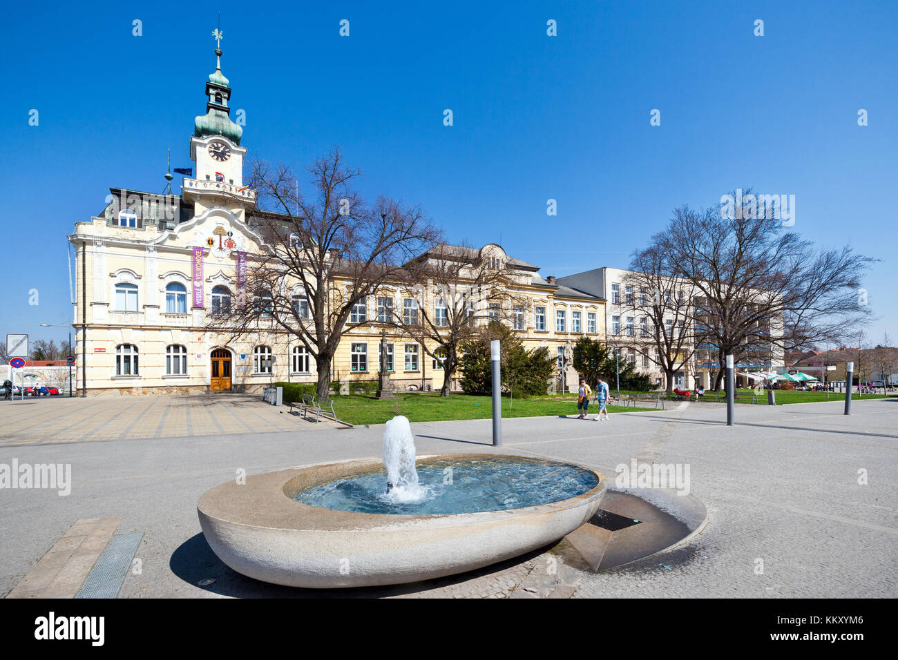 Neobarockes Rathaus aus dem Jahr 1911, Celakovice, Mittelböhmische Region, Tschechische republik Stockfoto