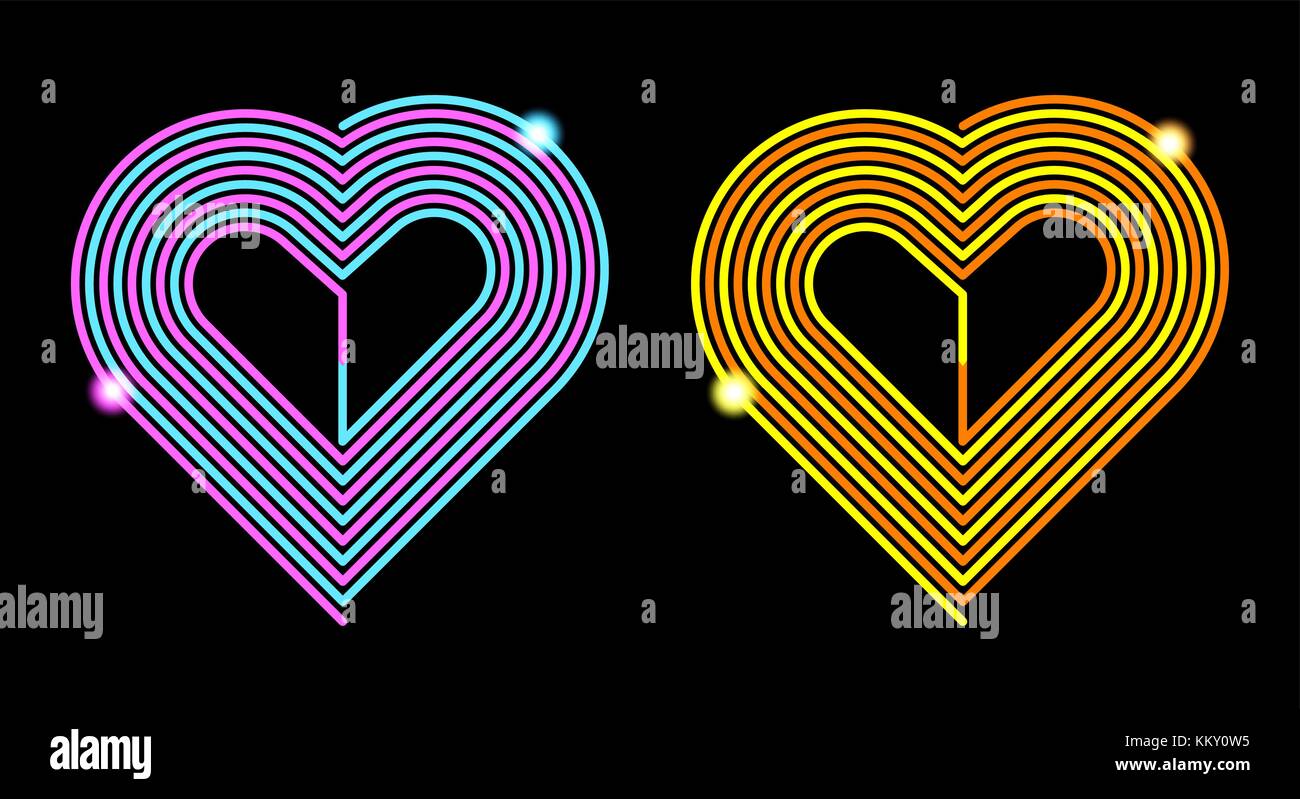 Herz Silhouette Stock Vektorgrafiken Kaufen Alamy