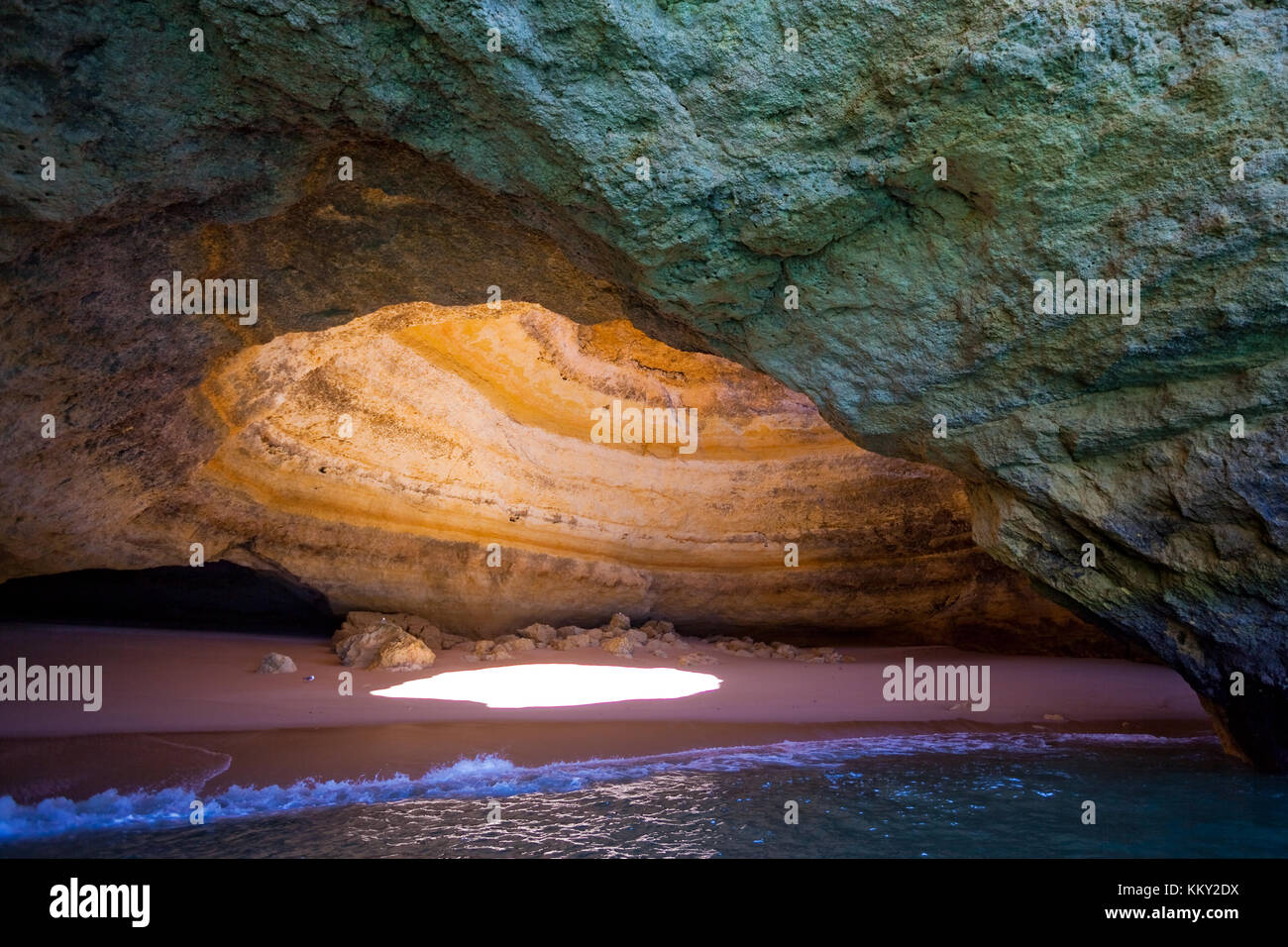 Portugal - Algarve - Benagil - Sea-Caves' Eintrag - Europa Stockfoto