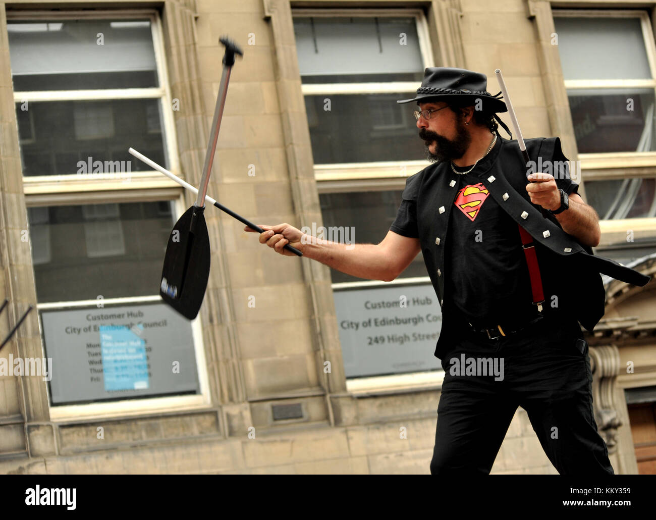 Beehive Inn Grassmarket Edinburgh Festival Stockfoto