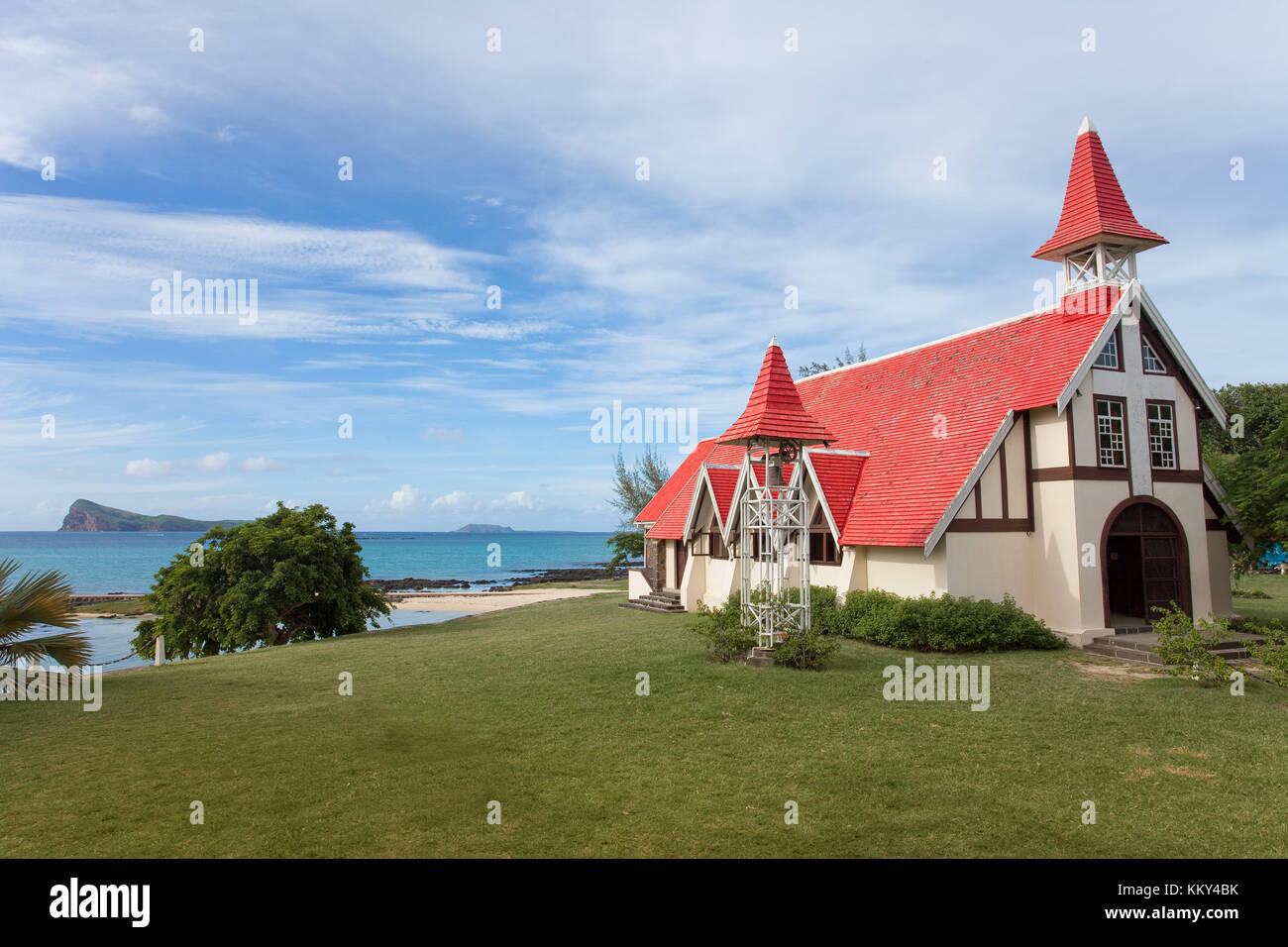 Mauritius - Afrika - Kirche von Coin de Mire Stockfoto