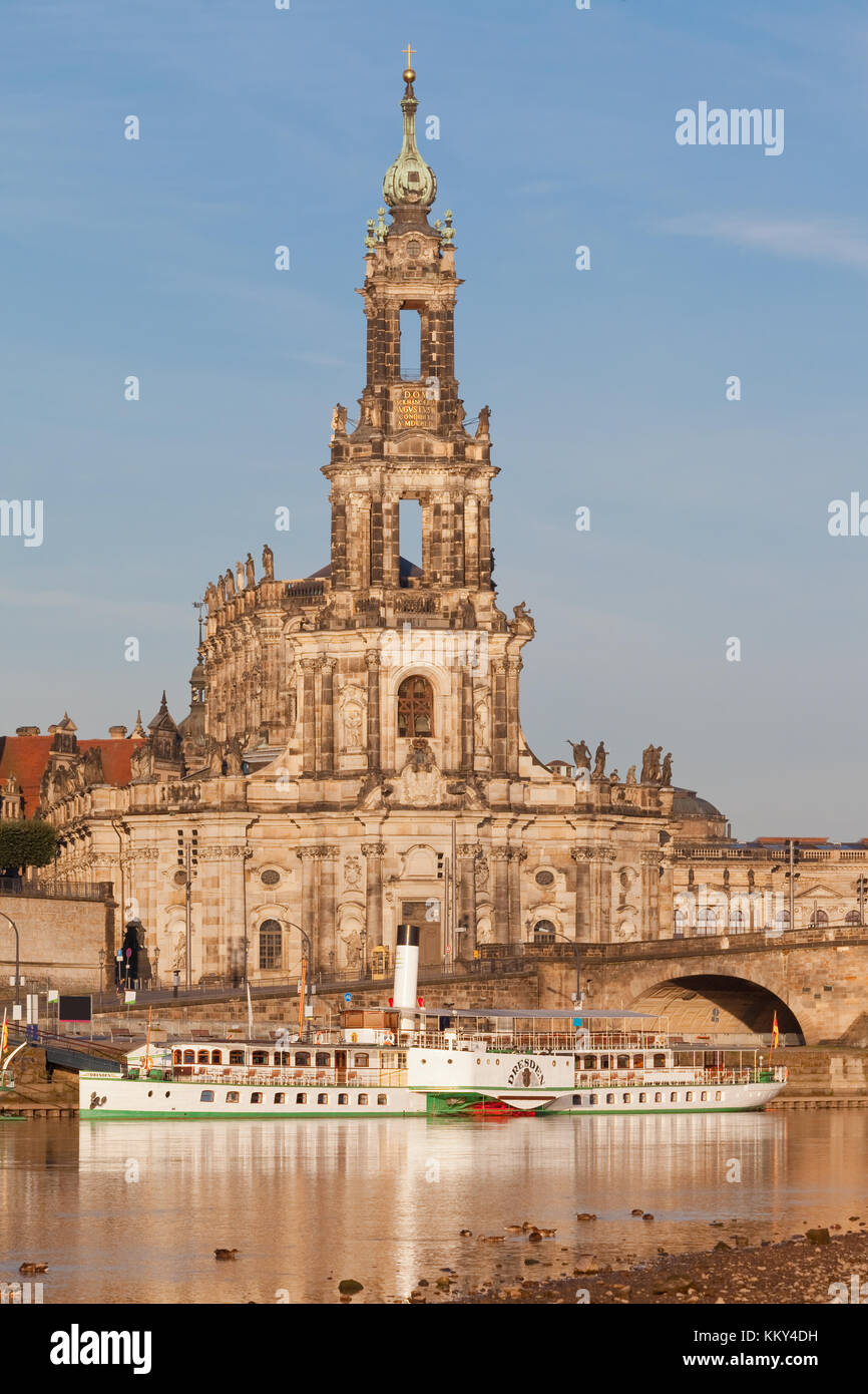 Dresden - Deutschland - Dampfer auf der Elbe, Europa Stockfoto