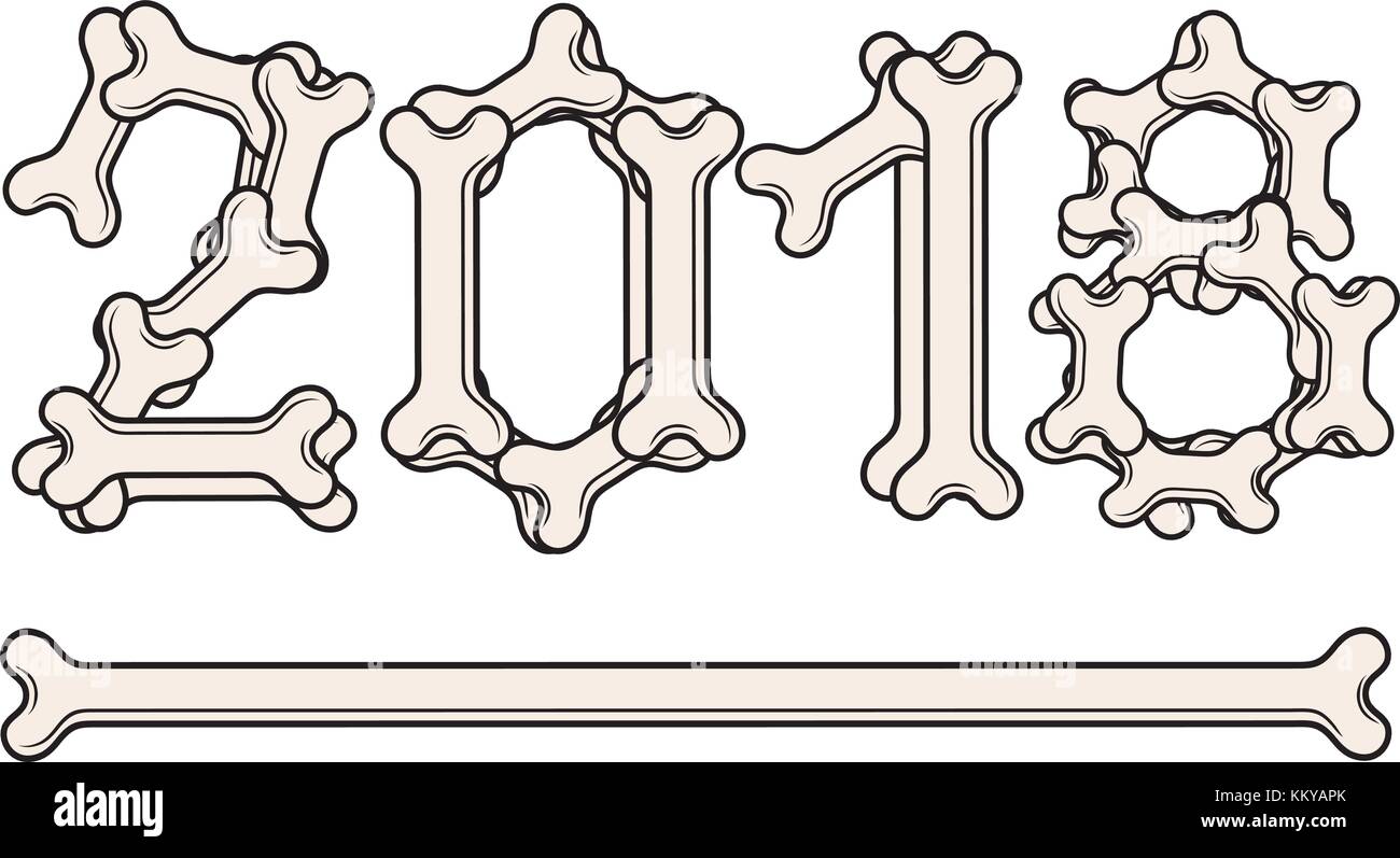 2018 text Stock Vektor