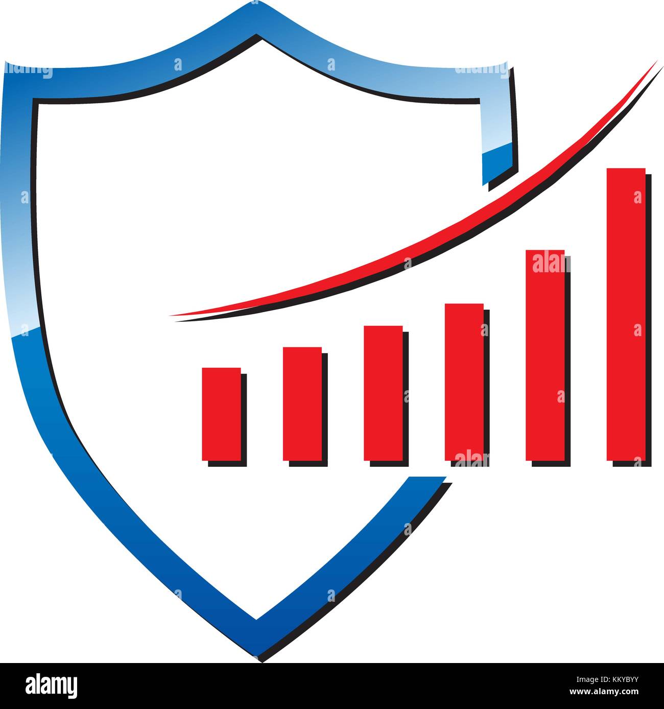 Schild & Grafik logo. Ideal für Versicherungen, Investment, Sicherheit Unternehmen Stock Vektor