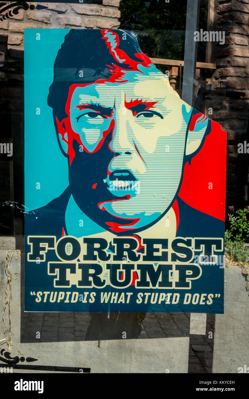 Donald Trump Plakat in Santiago, Chile Stockfoto