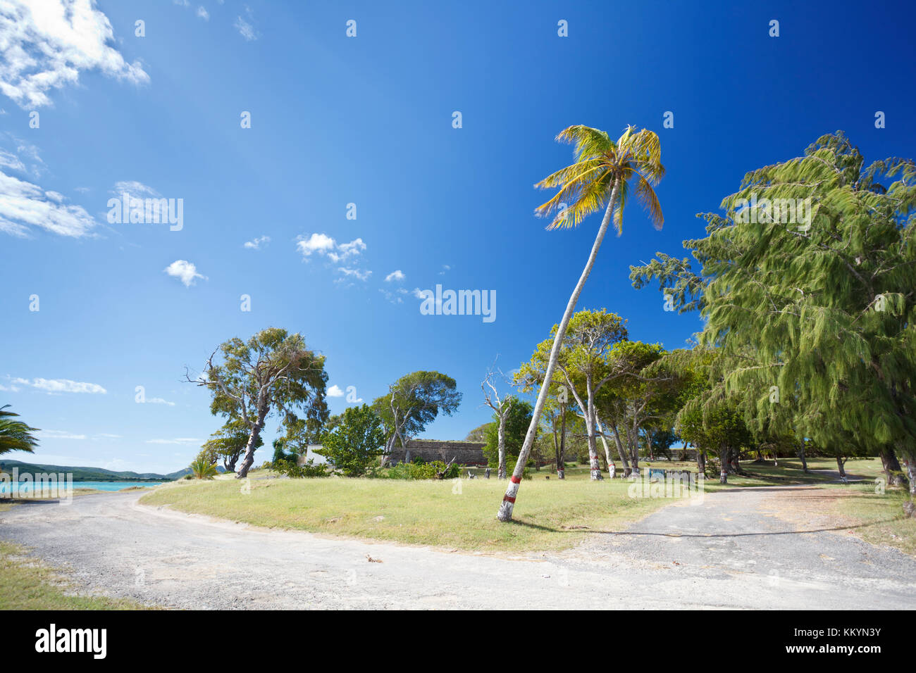 In der Nähe des Tores von Fort James in Antigua. Stockfoto