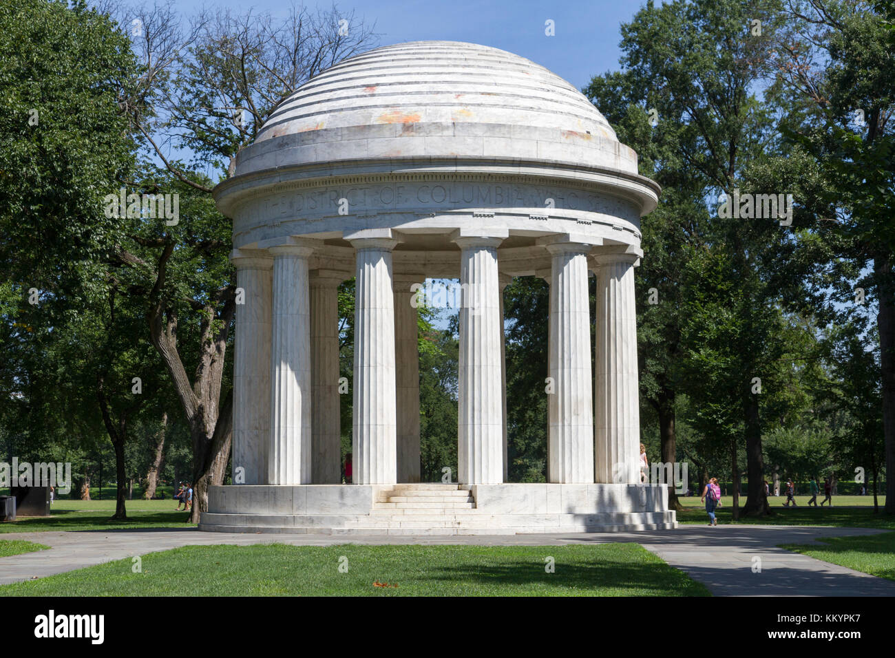 Der Distrikt von Columbia War Memorial (DC War Memorial) in Verfassung Gärten, Washington DC. Stockfoto