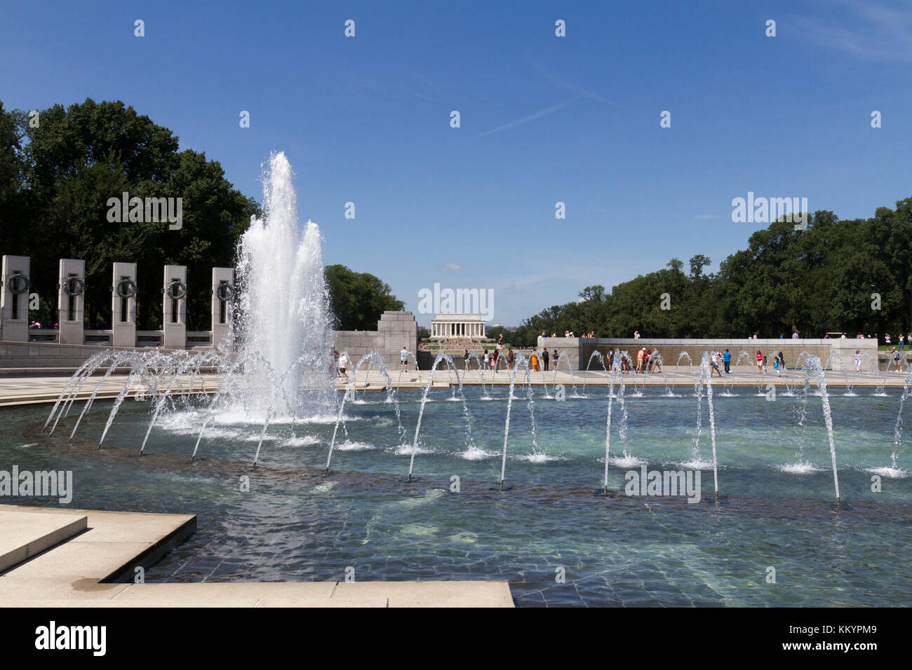 Die National World War II Memorial, die National Mall, Washington DC, USA. Stockfoto