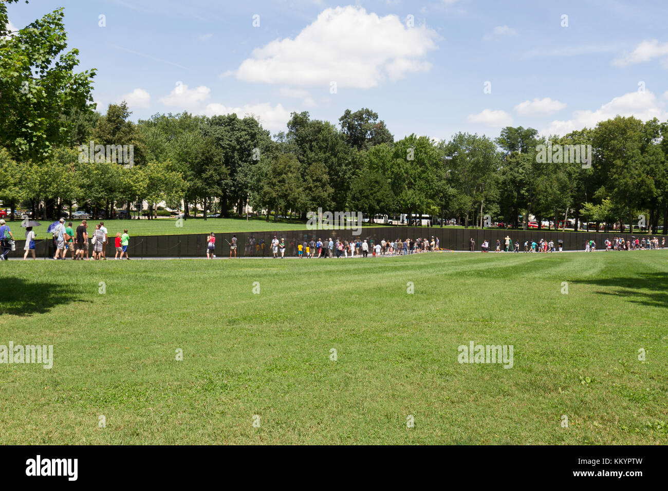 Das Vietnam Veterans Memorial auf der National Mall in Washington DC, USA. Stockfoto