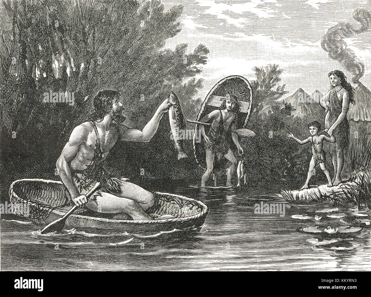 Alte Briten mit Korakeln, 62 n. Chr Stockfoto