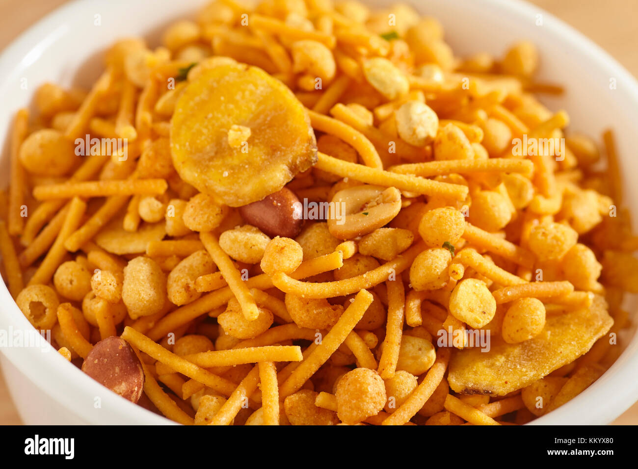 Indische hot Mix, ein beliebter würziger Snack Stockfoto