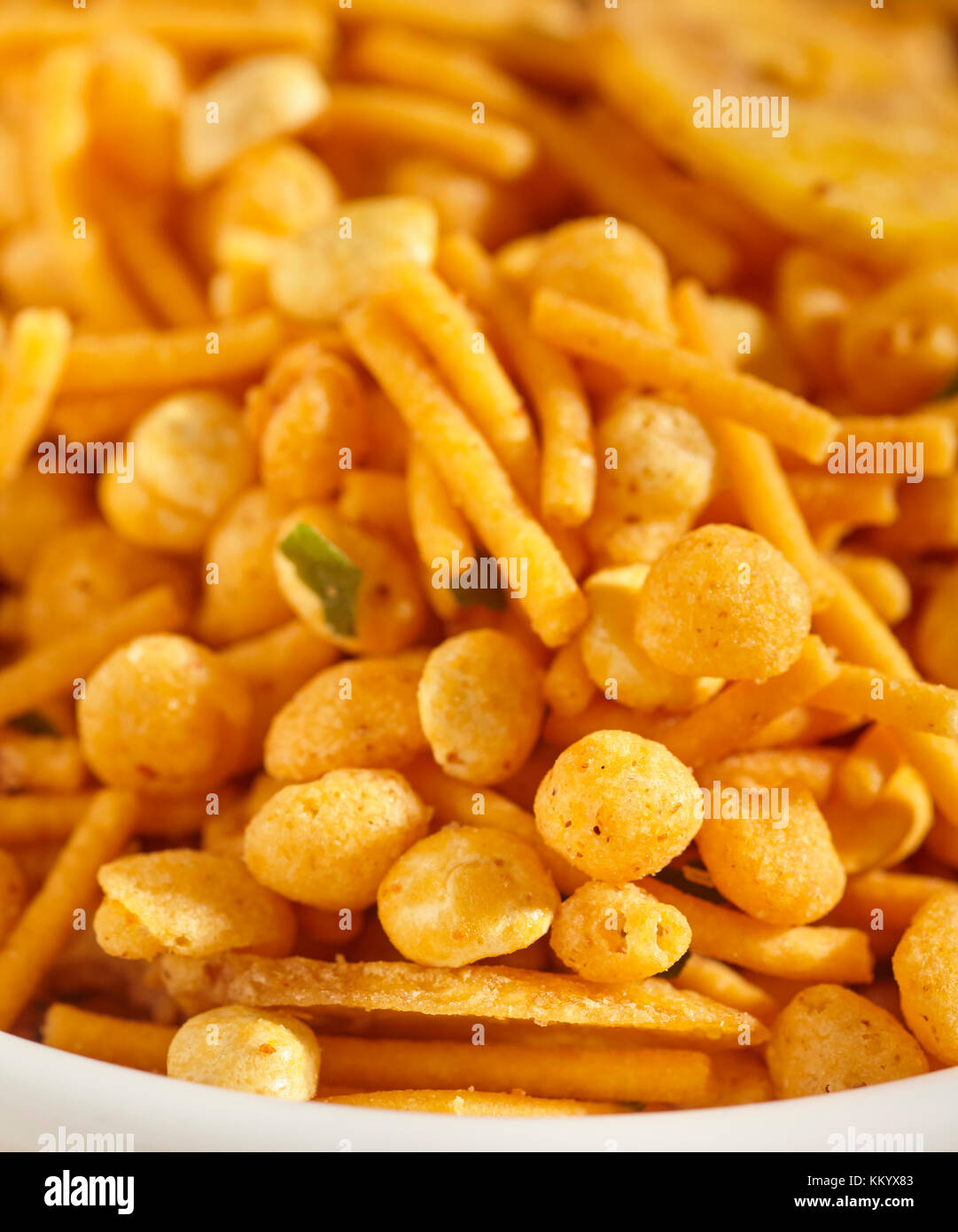 Indische hot Mix, ein beliebter würziger Snack Stockfoto