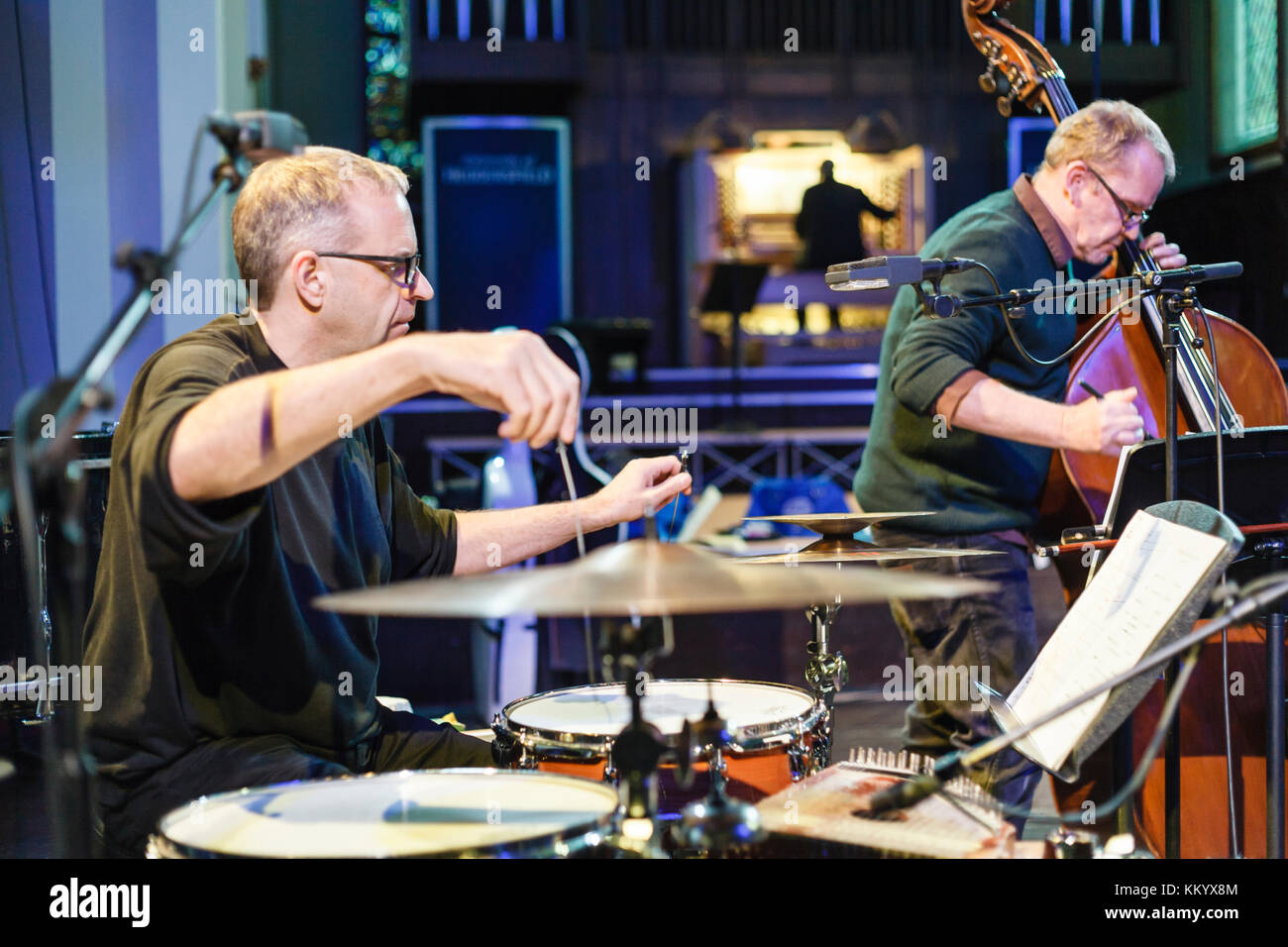 Polwechsel Proben beim Huddersfield Contemporary Music Festival, 2017 Stockfoto