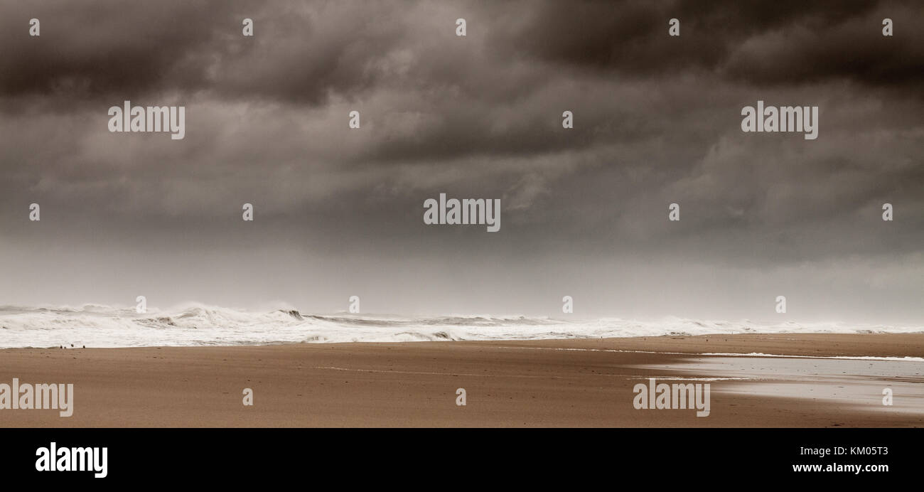 Storm auf Assateague National Wildlife Refuge Strand Stockfoto