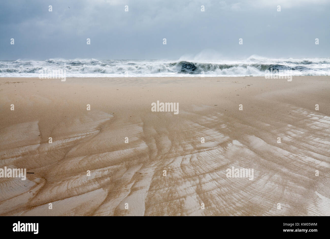 Sand und Surfen bei Assateague National Wildlife Refuge Stockfoto