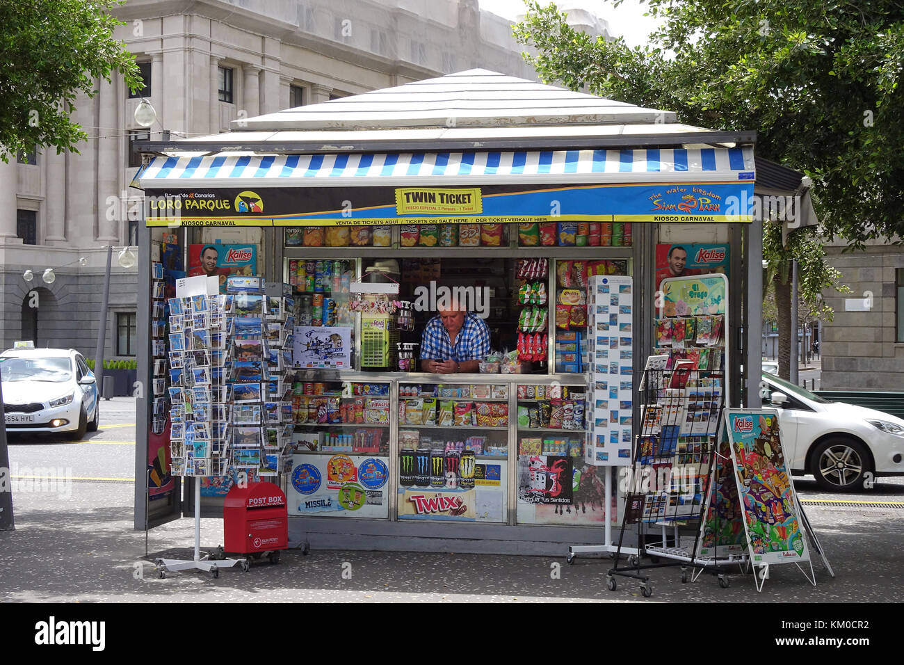 Kiosk am Place d'Espagne, Santa Cruz de Tenerife, die Hauptstadt der Insel Teneriffa, Kanarische Inseln, Spanien Stockfoto