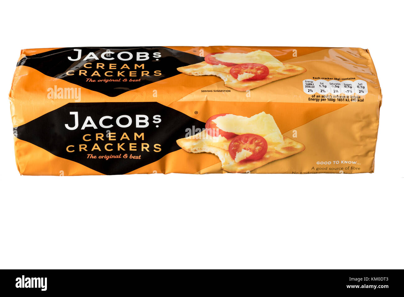 Jacobs Cream Crackers, essen Umhüllung, Verpackung. Stockfoto