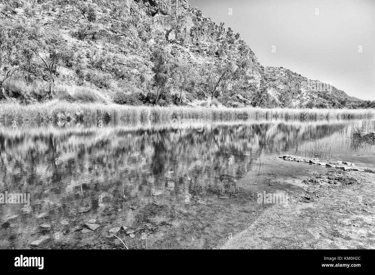 In Australien natuarl Kings Canyon und der Fluss in der Nähe der Berg in der Natur Stockfoto