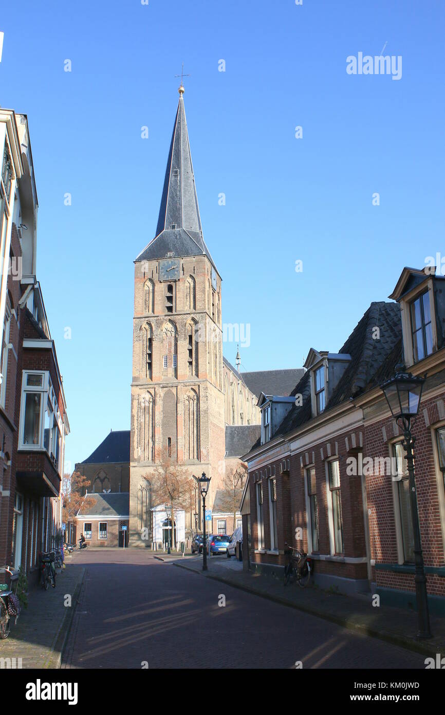 Großen mittelalterlichen St. Nicolaaskerk (Bovenkerk - Saint Nicolas Kirche), Innere Stadt Kampen, Niederlande Stockfoto