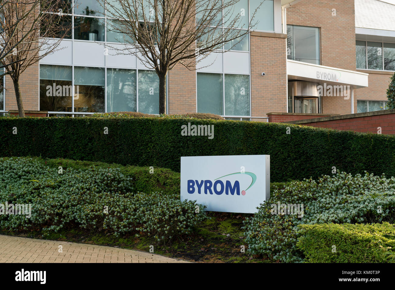 Byrom Plc ist die Heimat von MATCH Ticketing, Ticketing Service Provider der FIFA. Diese byrom Büro ist in Cheadle, Cheshire, Greater Manchester, Großbritannien. Stockfoto