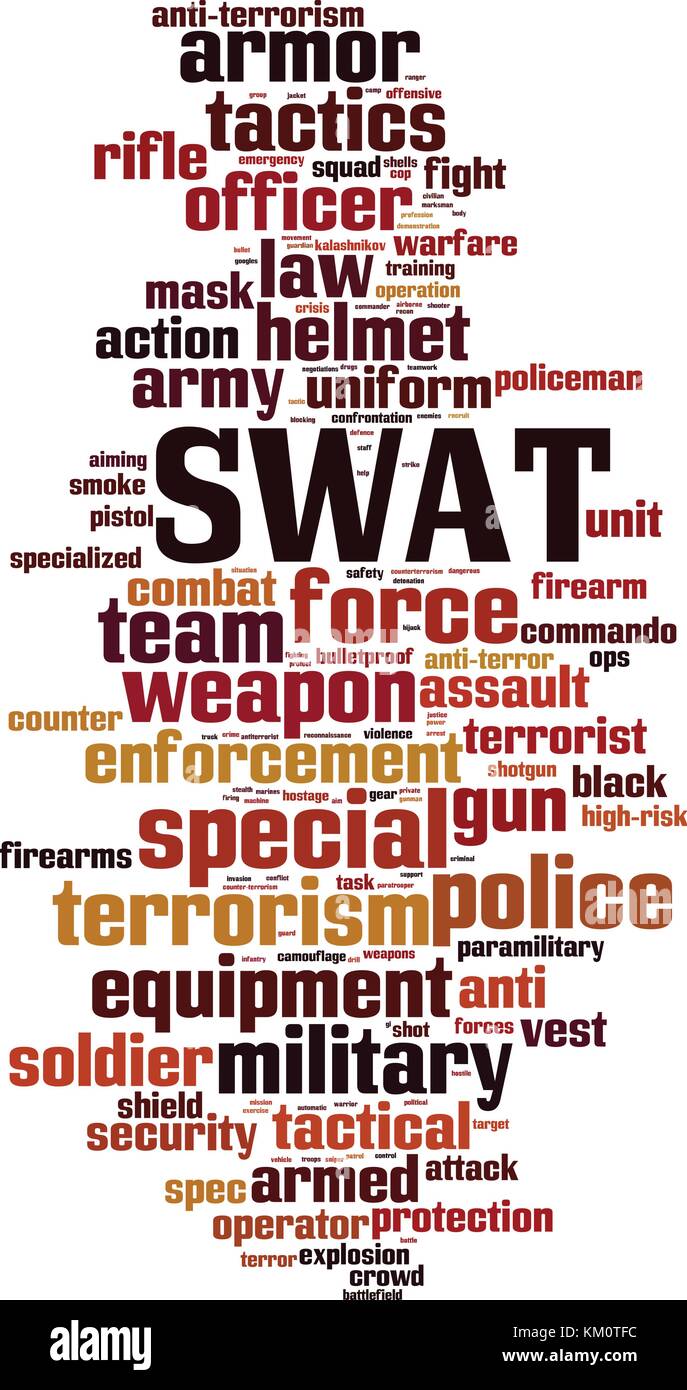 Swat Wort cloud Konzept. Vector Illustration Stock Vektor