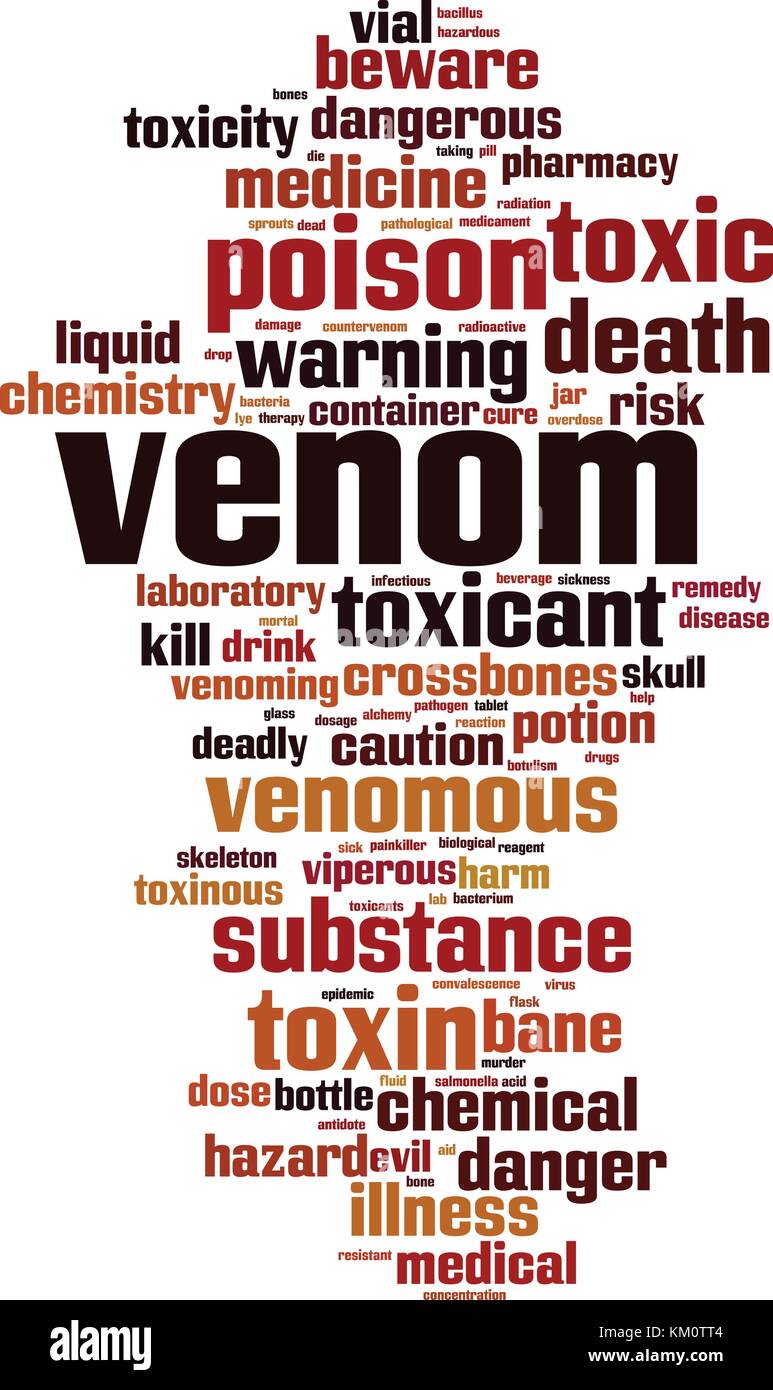 Venom Wort cloud Konzept. Vector Illustration Stock Vektor