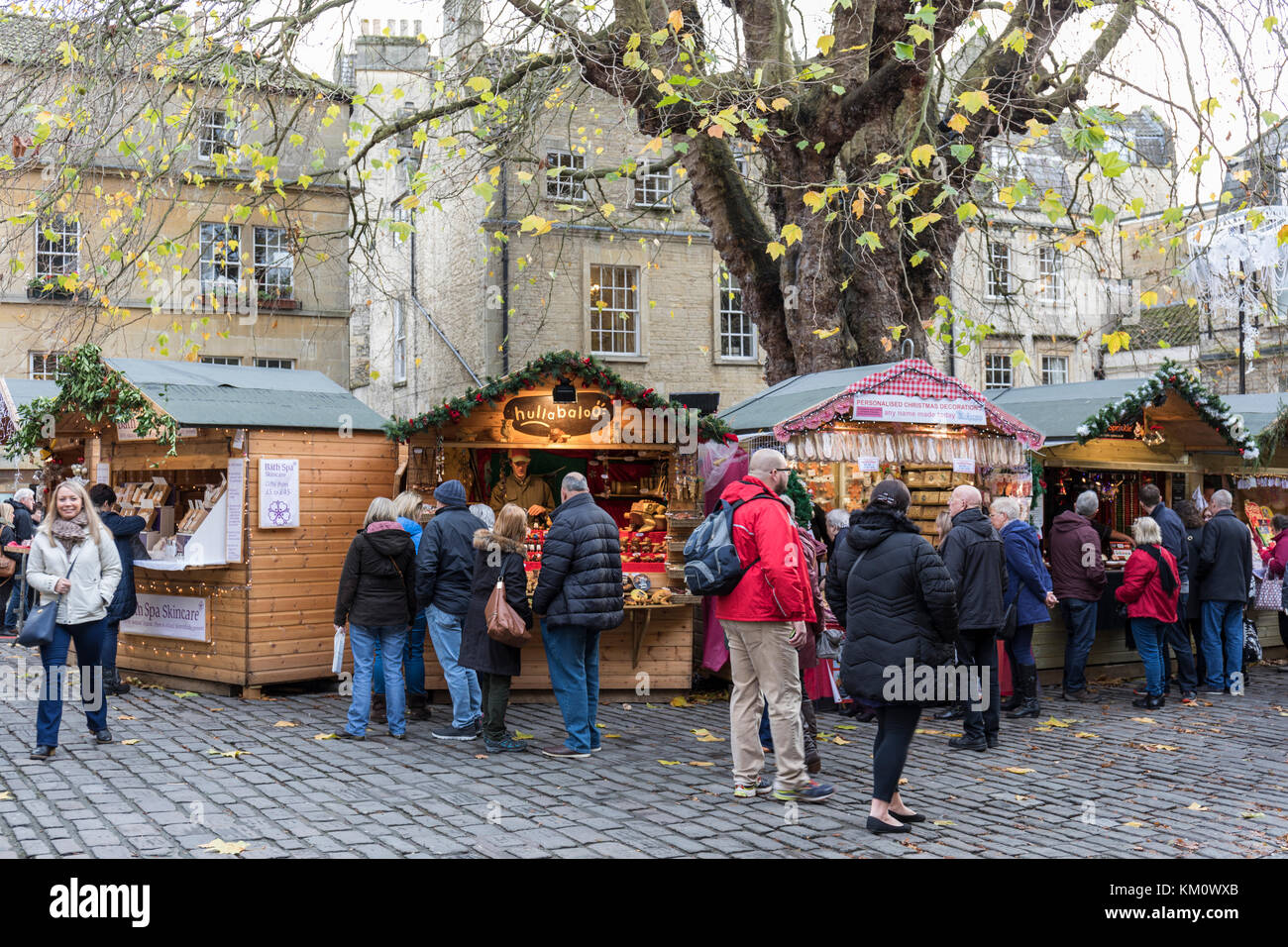 Bath Christmas Market, Bath, Somerset, England, Großbritannien Stockfoto