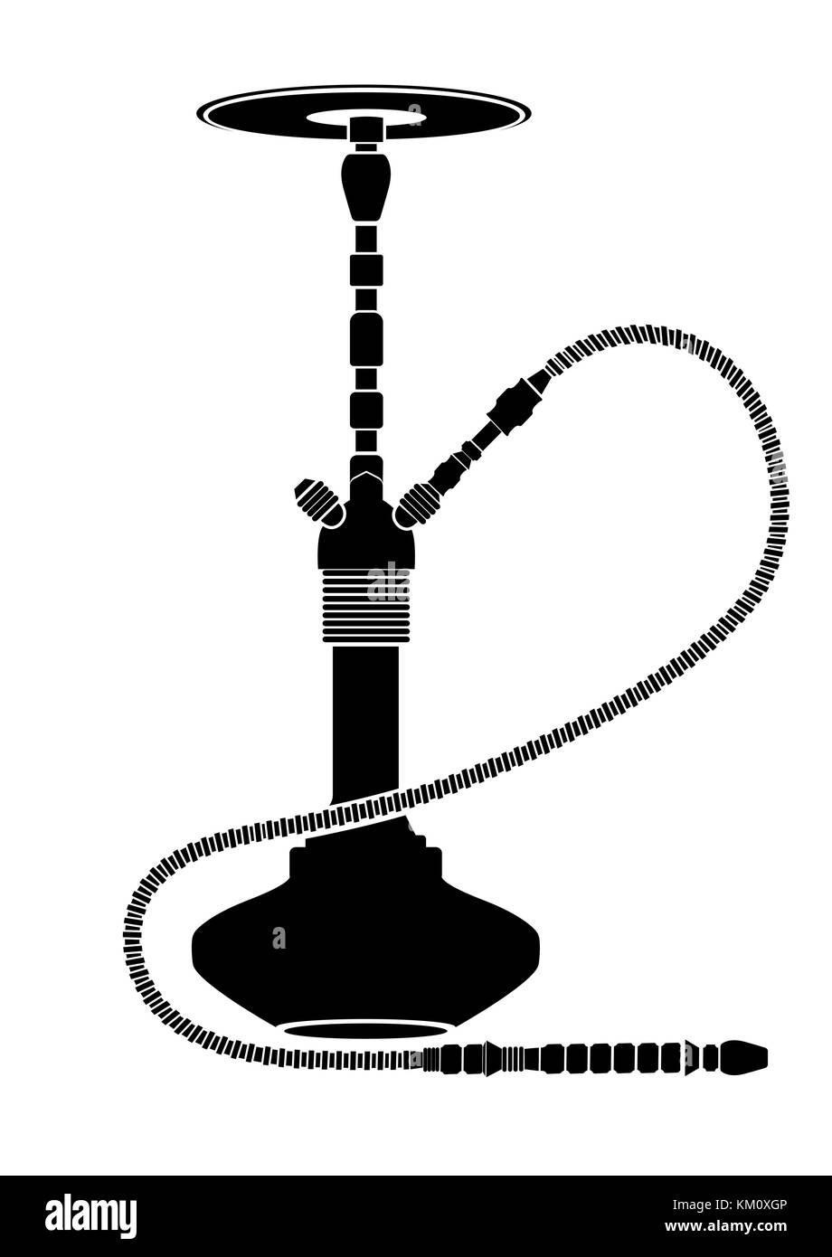 Shisha vektor Flachbild-Symbol, Logo, Emblem isoliert auf weißem Stock