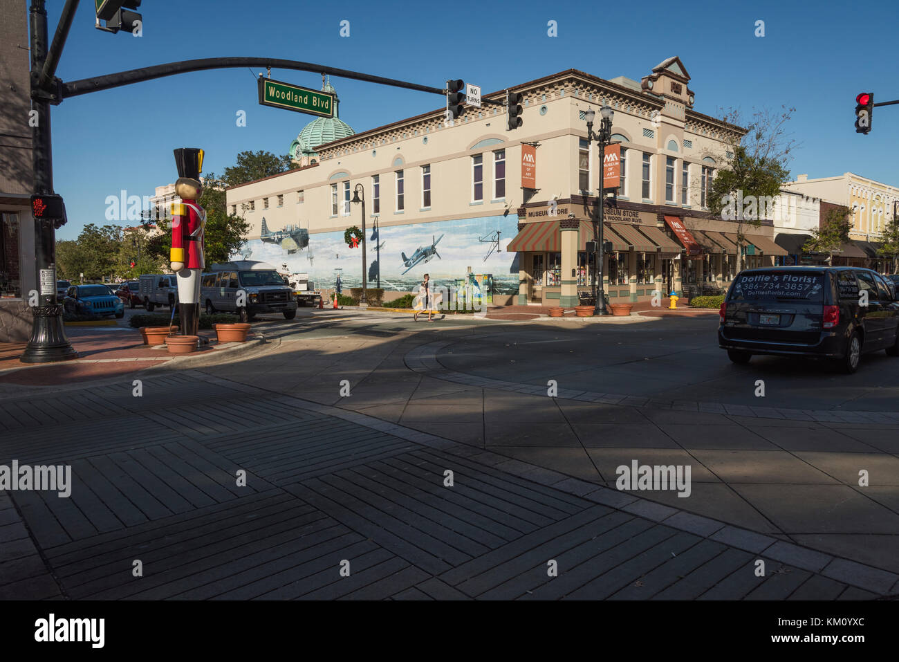 Straßen der Stadt von Deland, Florida USA Stockfoto