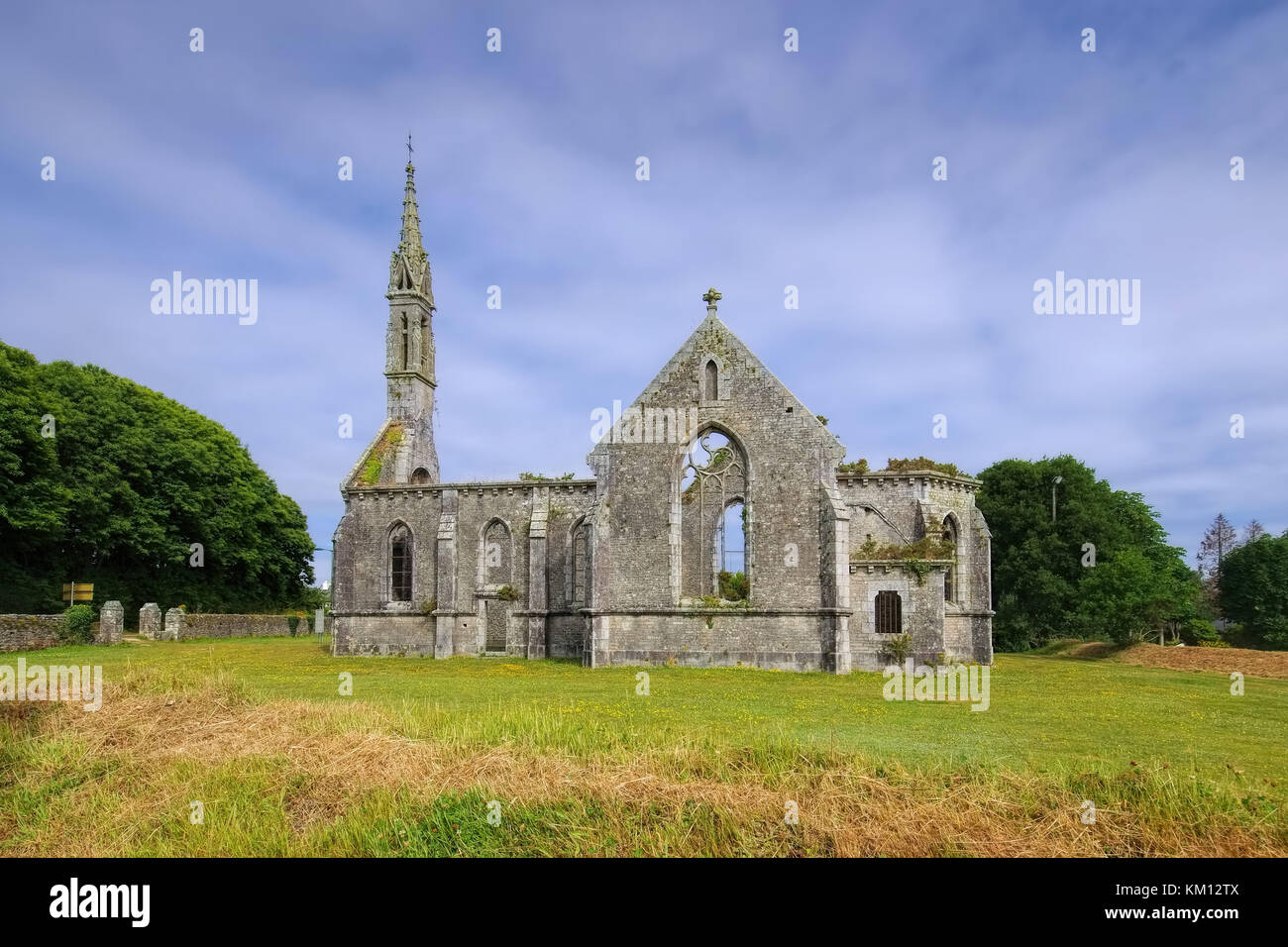 Berrien Chapelle Sainte Barbe in der Bretagne, Frankreich Stockfoto