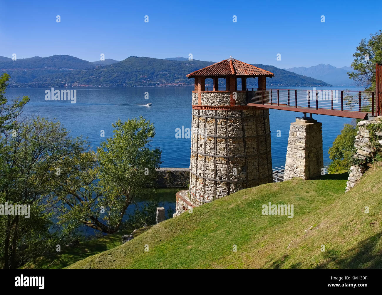 Ispra, die alten Kalkofen Port del Pinet, Lago Maggiore Stockfoto