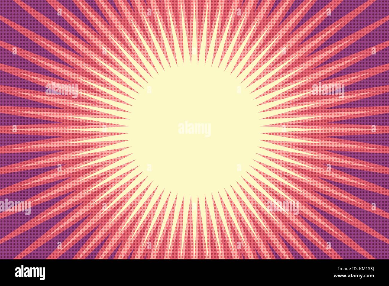 Rote Sonne pop art Hintergrund Stock Vektor