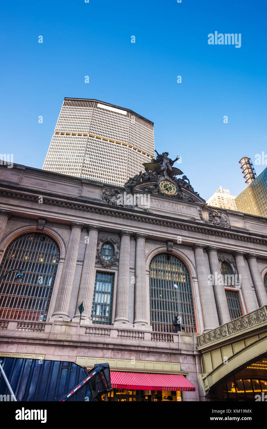 New York, Vereinigte Staaten - 24 April 2015: Fragment des Grand Central Terminal Gebäude in Midtown Manhattan, New York City, New York City, USA. Es ist Gct in Kurz. Stockfoto