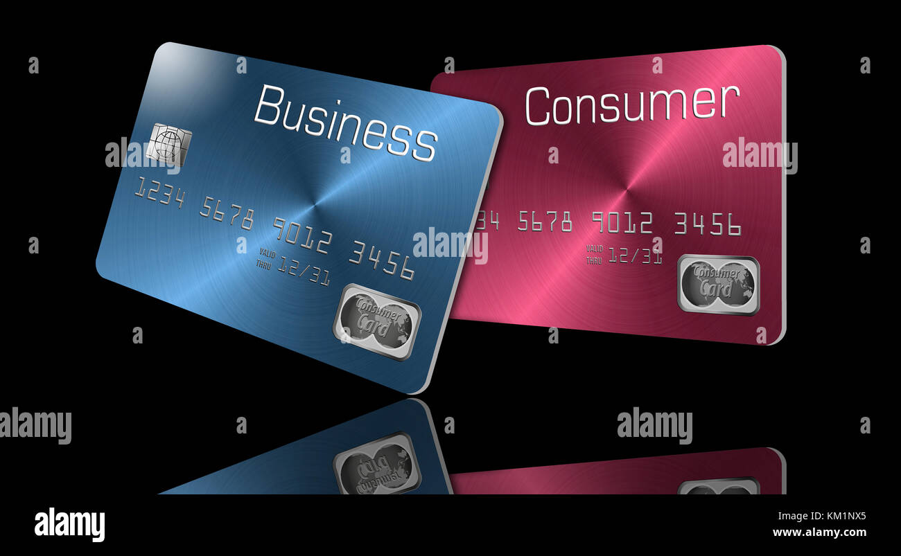Kreditkarte oder Debitkarte allgemein Stockfoto