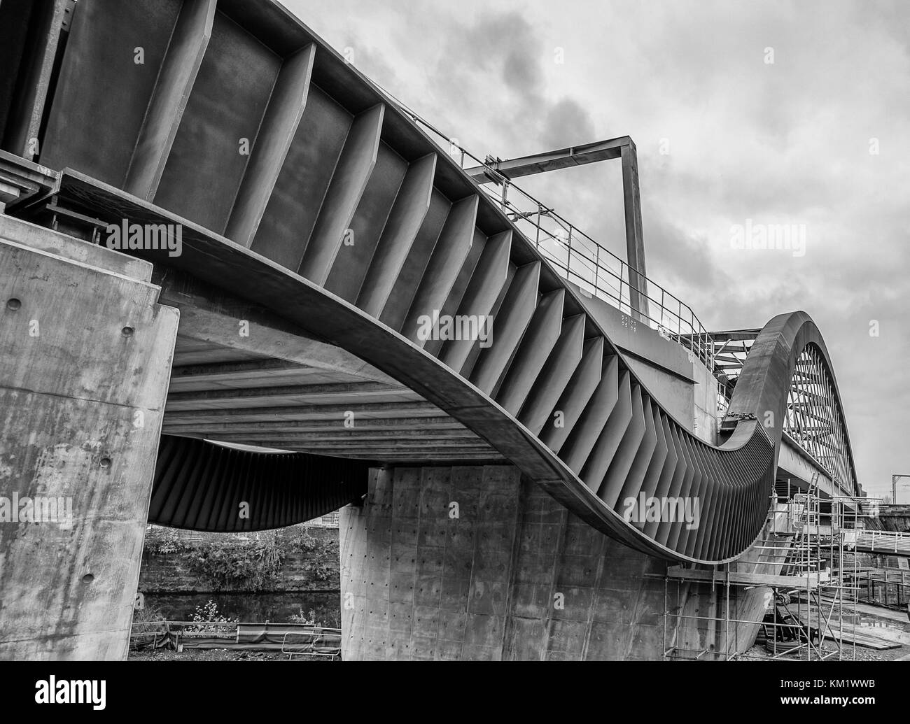 Luftbild von Salford Akkord Brücke Stockfoto