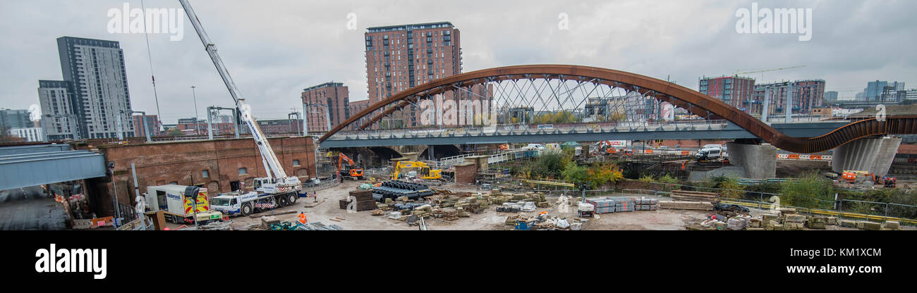 Luftbild von Salford Akkord Brücke Stockfoto