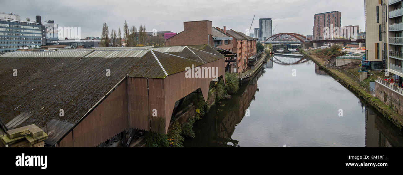 Luftbild von Salford Akkord Brücke Stockfoto