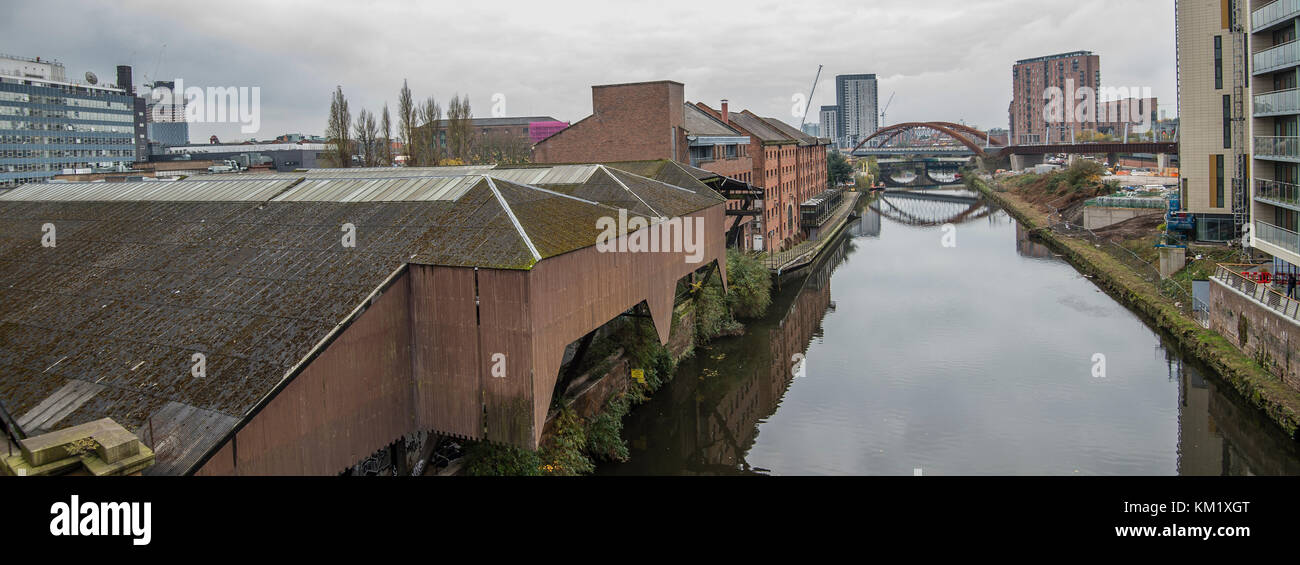 Luftbild von Salford Akkord Brücke Stockfoto