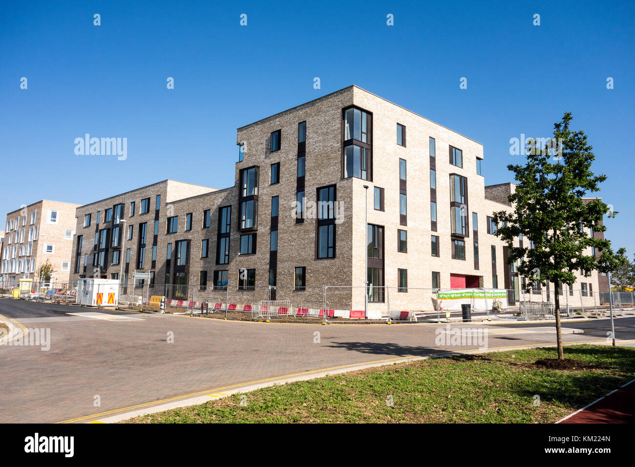 Wohnungen und Appartements im Bau am neuen North West Cambridge, Großbritannien Stockfoto