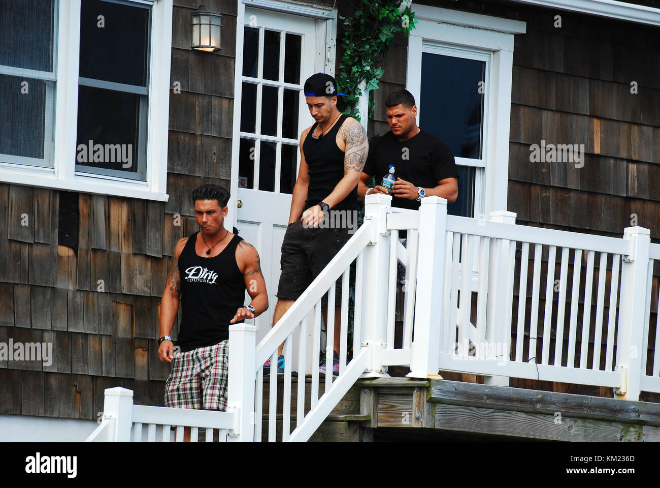 SEASIDE HEIGHTS, NJ - 15. JULI: Paul Delvecchio filmt am 15. Juli 2011 in Seaside Heights, New Jersey. Leute: Paul Delvecchio Stockfoto