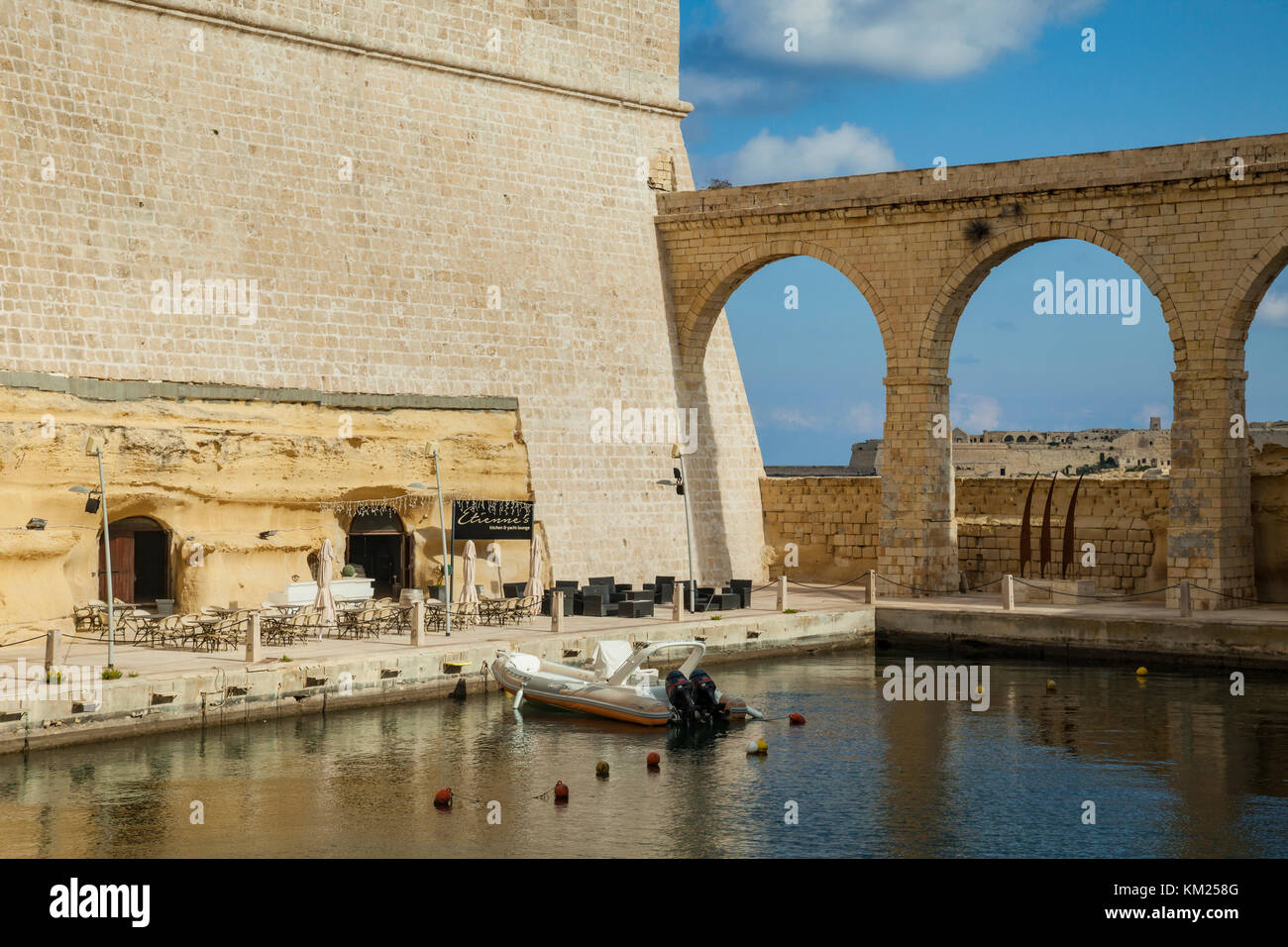 Saint Angelo fort in Il Portomaso, Malta. Stockfoto