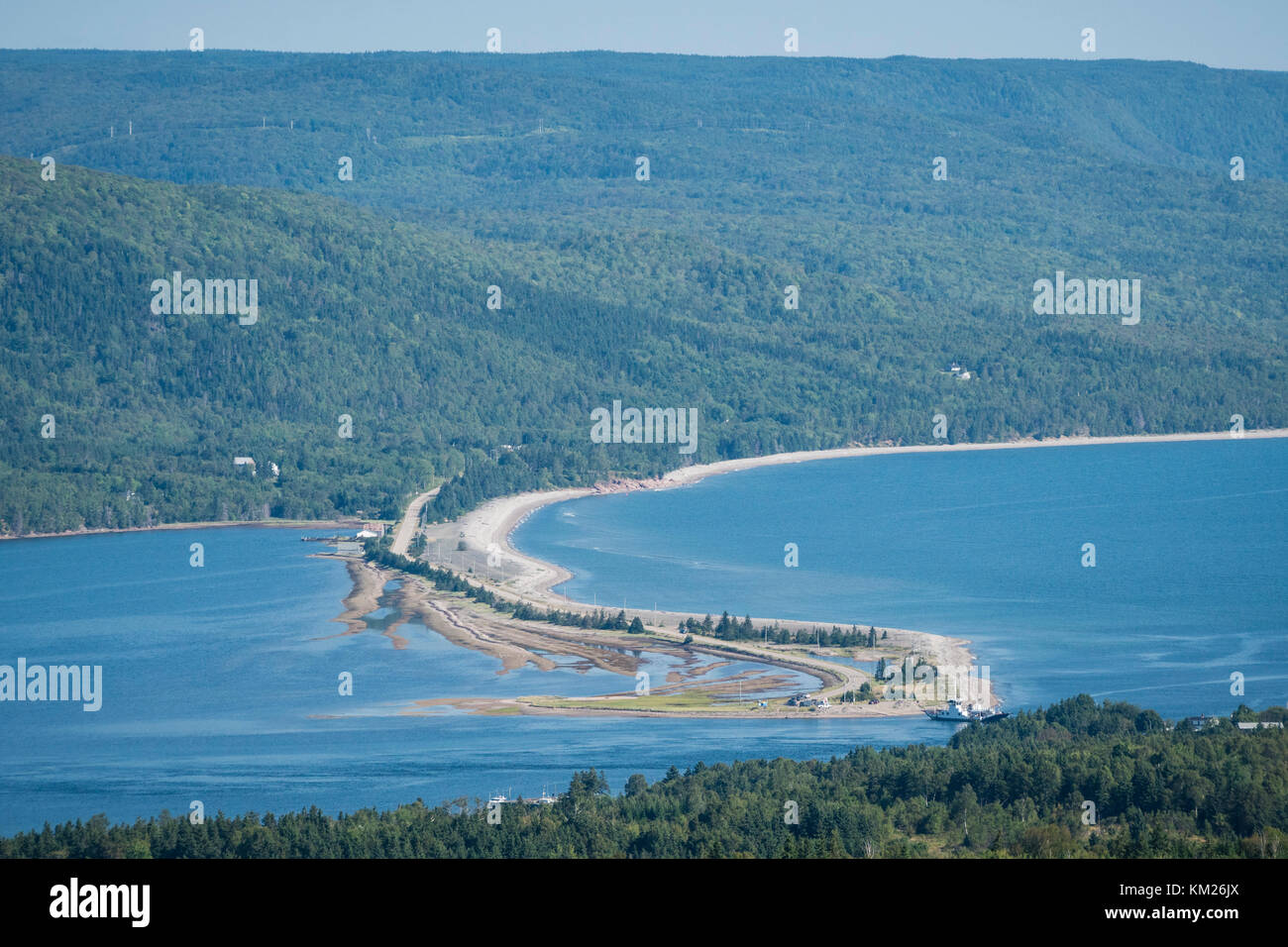 Englishtown Ferry (The Torquil MacLean) in Cape Breton, Nova Scotia, Kanada. Stockfoto