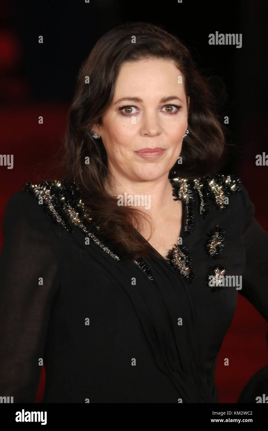 Murder on the Orient Express World Premiere in der Royal Albert Hall - Ankünfte mit: Olivia Colman Where: London, United Kingdom When: 02 Nov 2017 Credit: Lia Toby/WENN.com Stockfoto