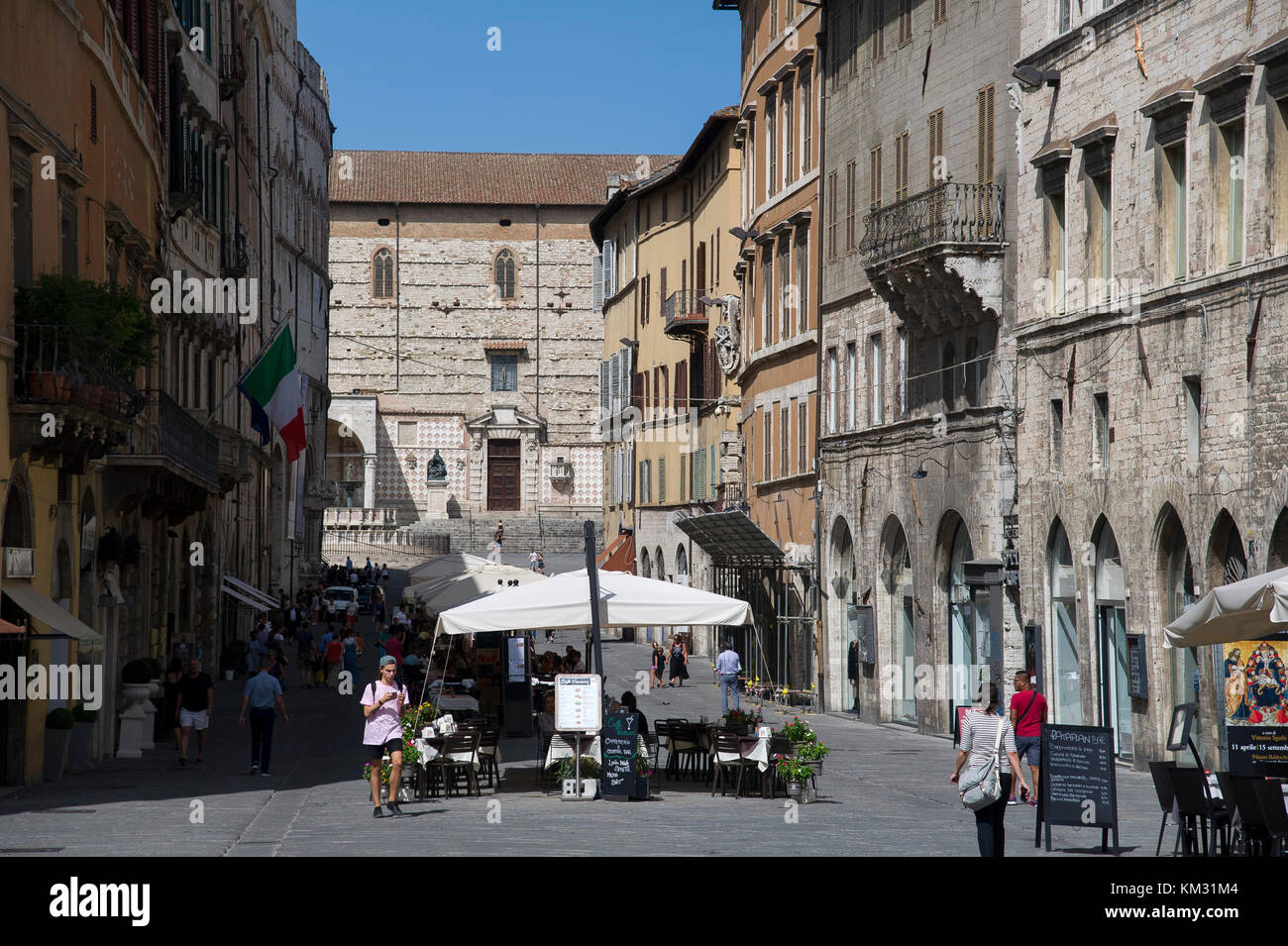 Corso Vannucci in der Altstadt von Perugia, Umbrien, Italien. 27. August 2017 © wojciech Strozyk/Alamy Stock Foto Stockfoto