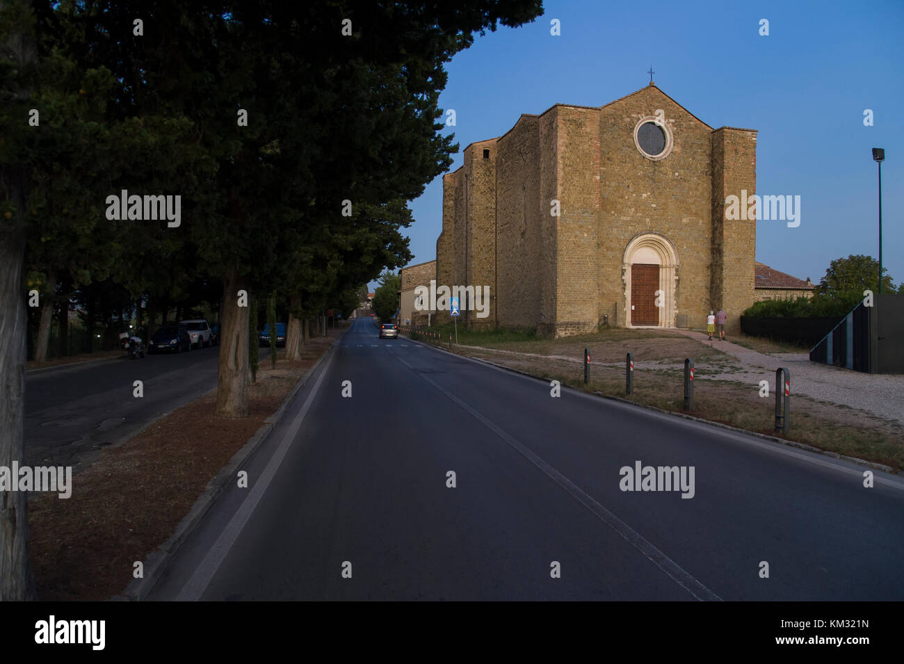 Italienische gotischen Chiesa di San Bevignate (Kirche San Bevignate) von Ritter Templer im Jahr 1256 gebaut und später von Ritter Johanniter in Perugia, possed Stockfoto